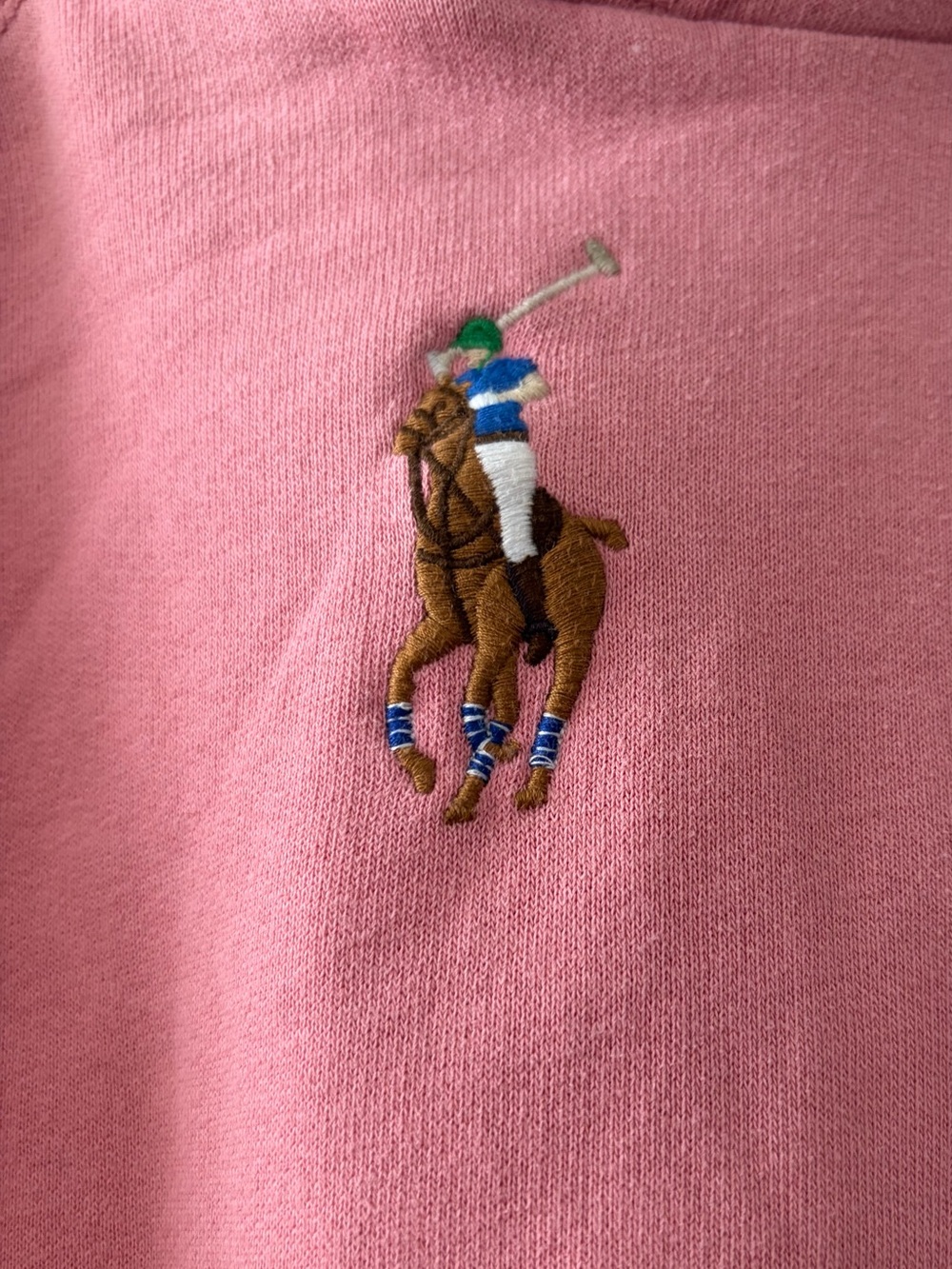 Polo by Ralph Lauren Pink Sweatshirt with Polo Player Embroidery